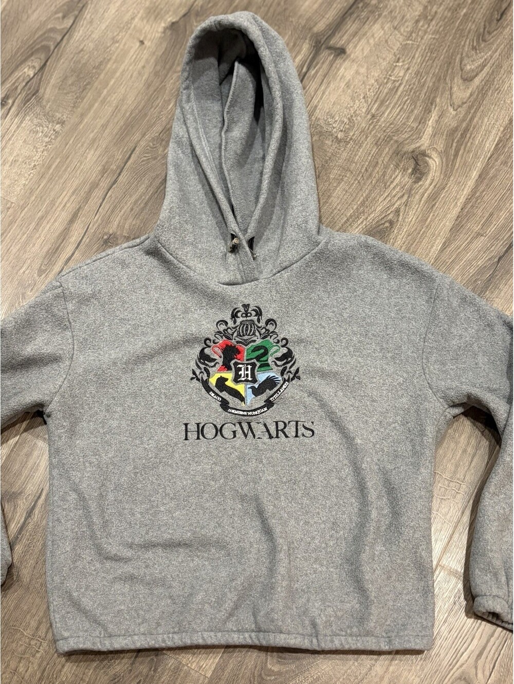 Harry Potter Shein Hogwarts Hoodie Womens Small Houses Long Sleeve Pullover Gray